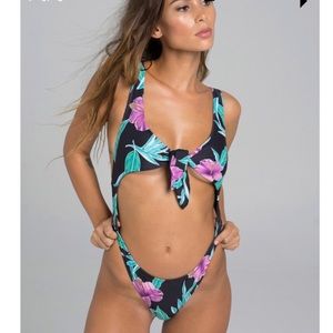 Motel Rocks Lucia cutout Tropical swimsuit